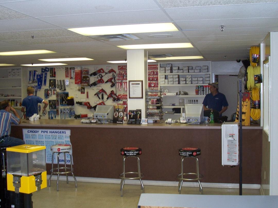 logo bar stool in shop