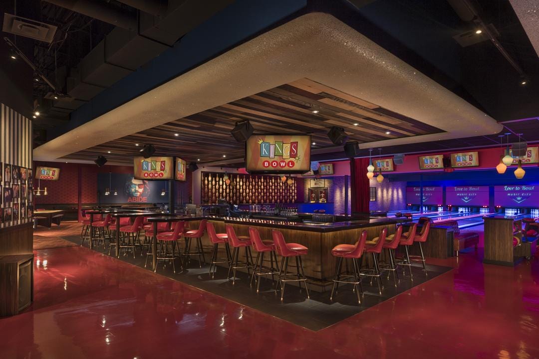 modern restaurant with classic bar stools