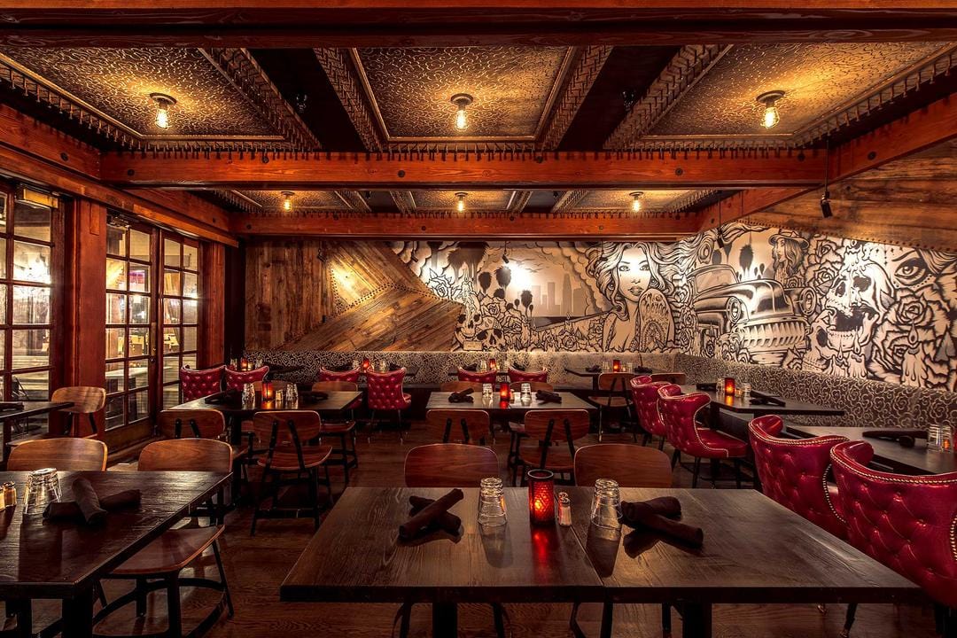 stylish restaurant with classic chairs