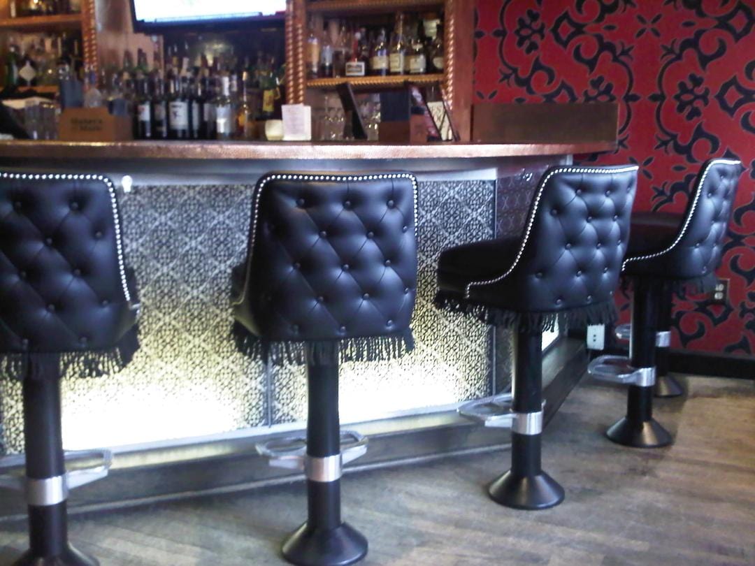 classic moody black bolt down counter bar stool
