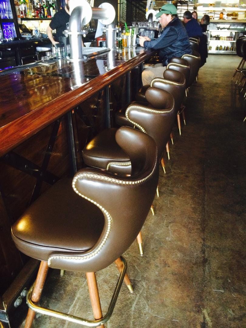 real life bar stool in use
