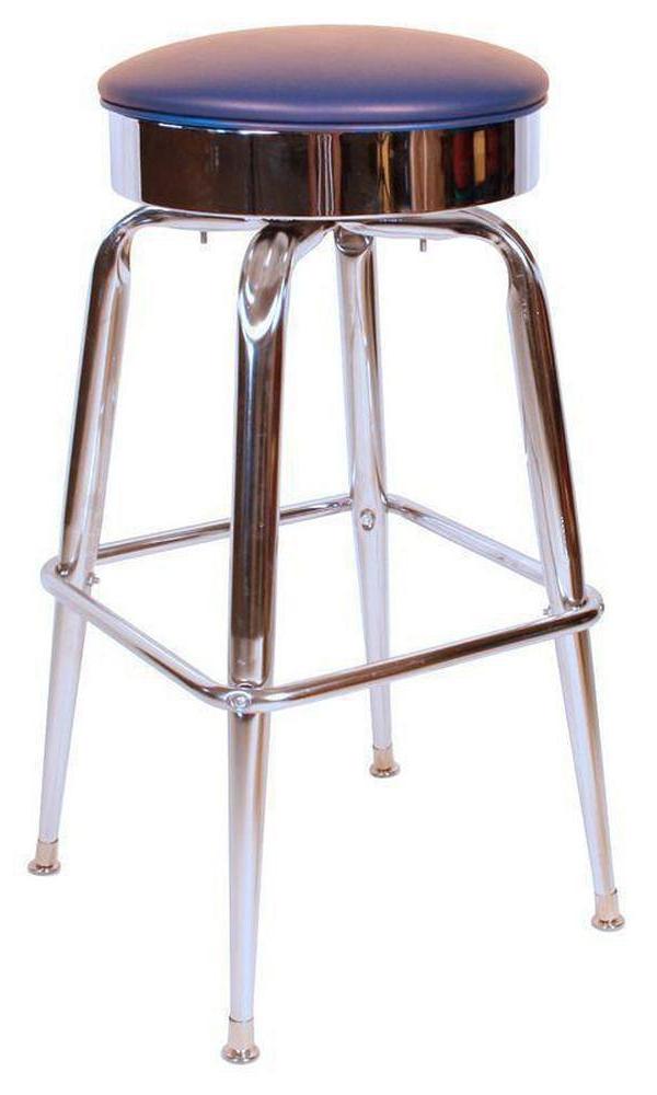 Bar stool with chrome finish
