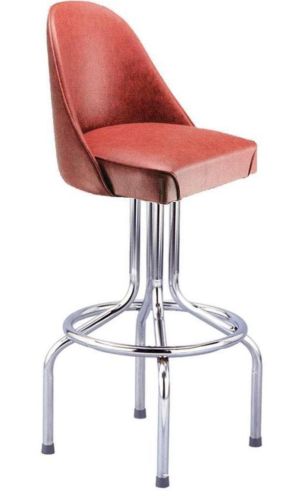 bar stool in bucket style in brown vinyl