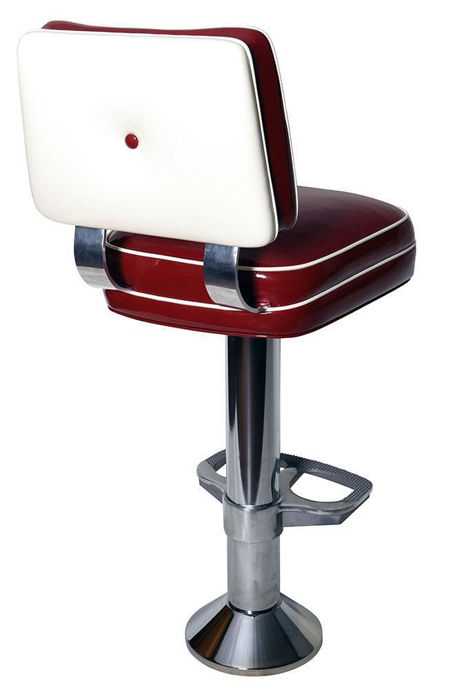 button back bolt down stool