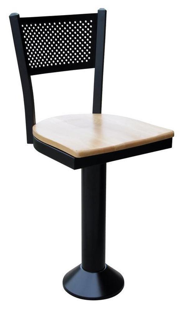 wooden seat floor mounter counter stool