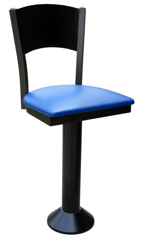curve back floor mounted bar stool