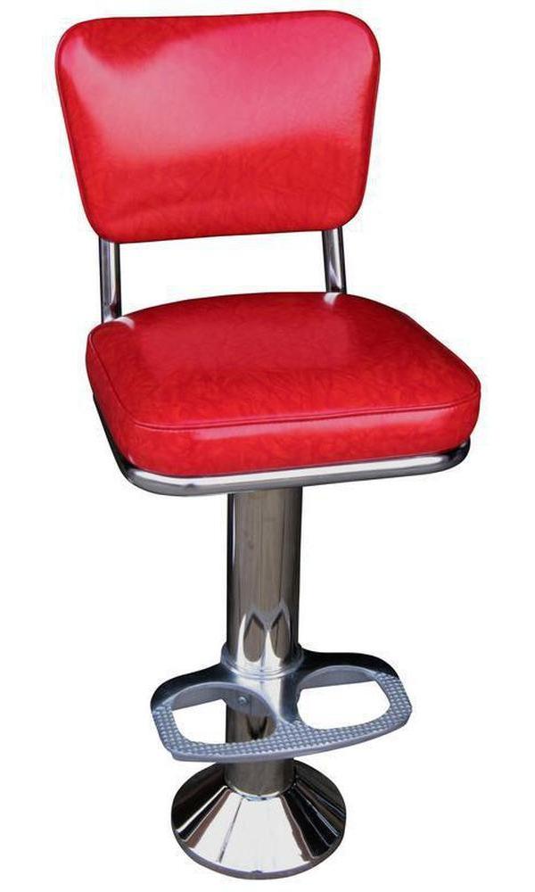 floor mounted counter stool with back