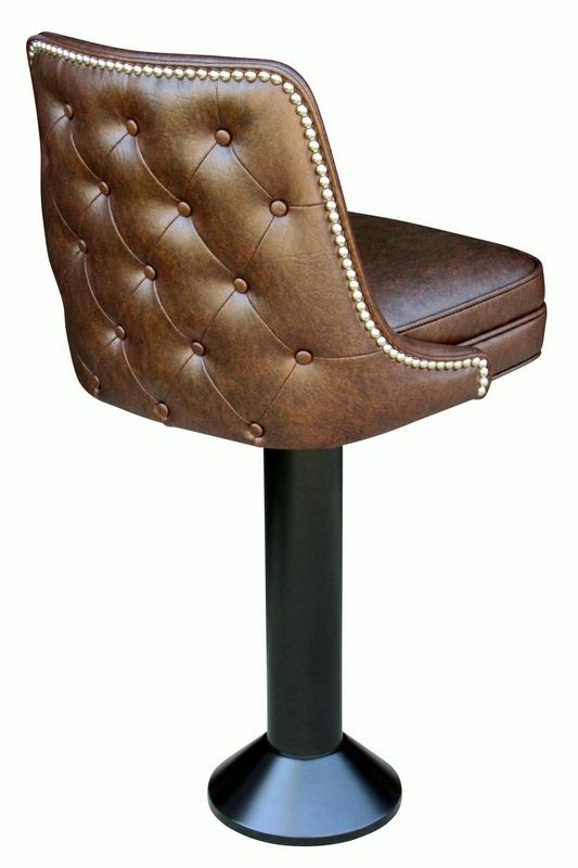 floor mounter counter stool with outer diamond detail and nail