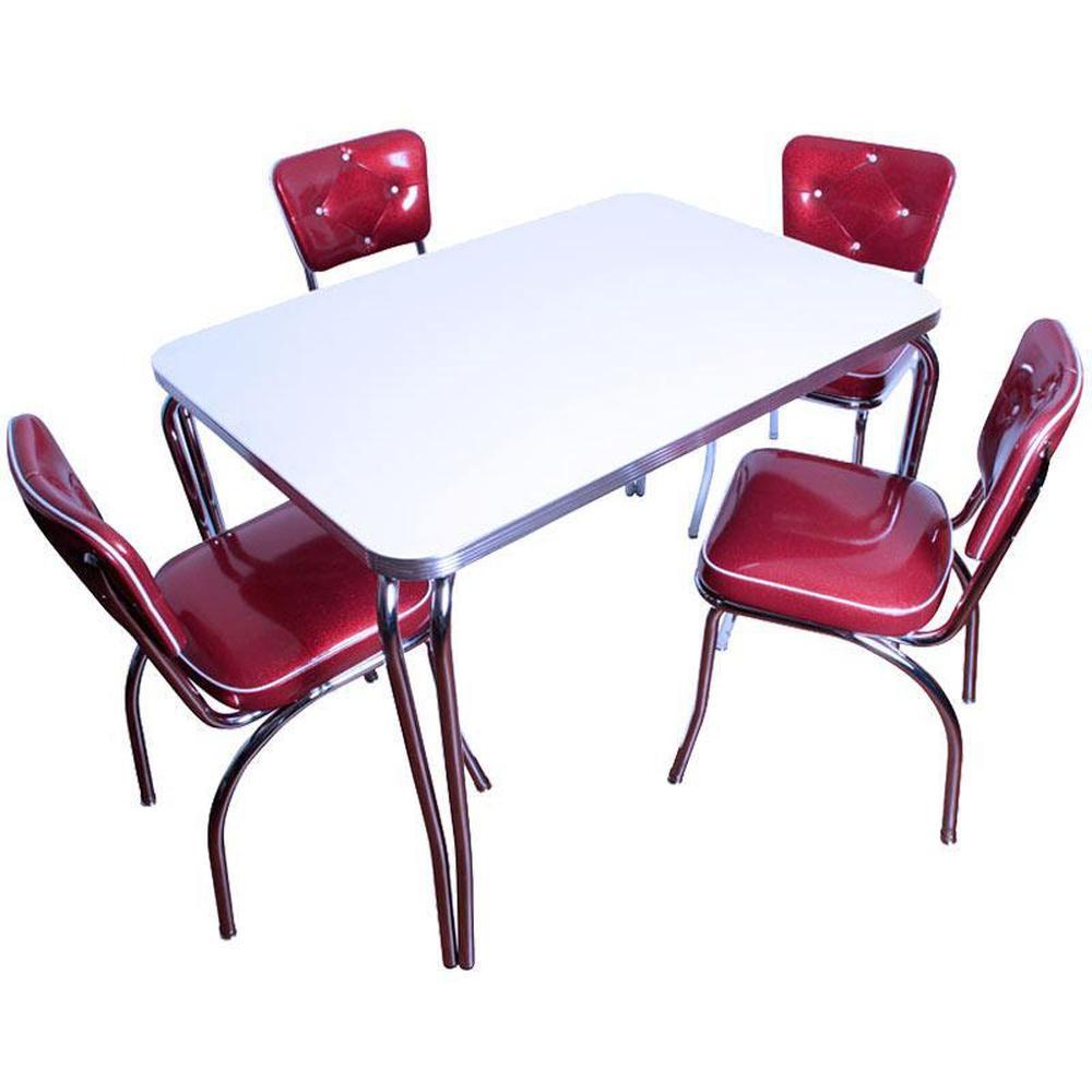 retro table and chair set