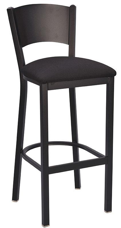 solid back metal barstool