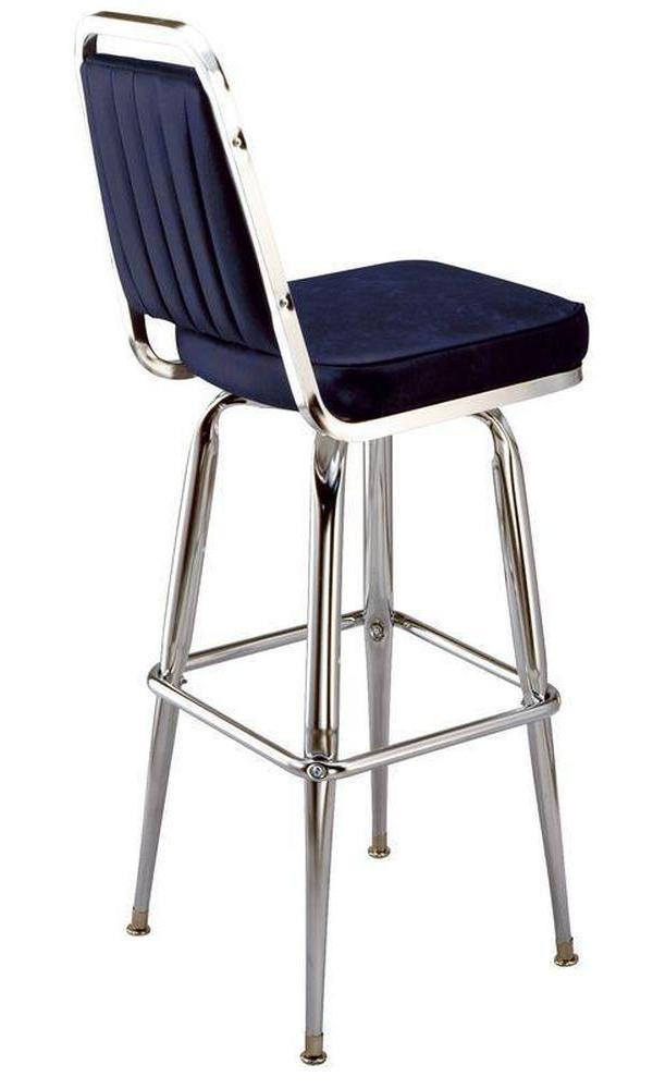 taburete de bar giratorio 1440 con respaldo canalizado vertical de Richardson Seating