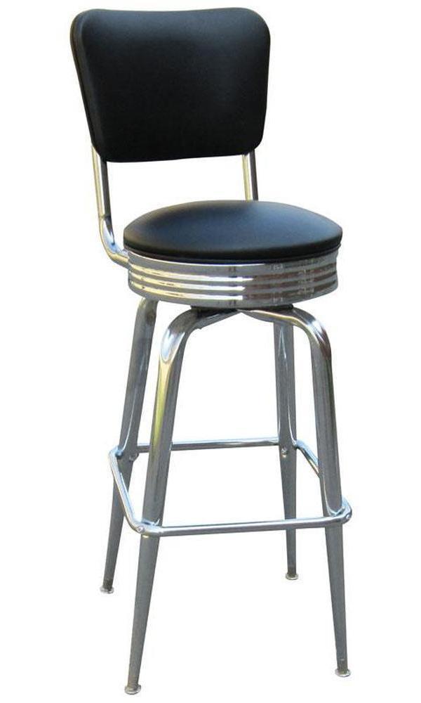 taburete de bar giratorio 1473 silla estilo diner retro de los años 50 de Richardson Seating